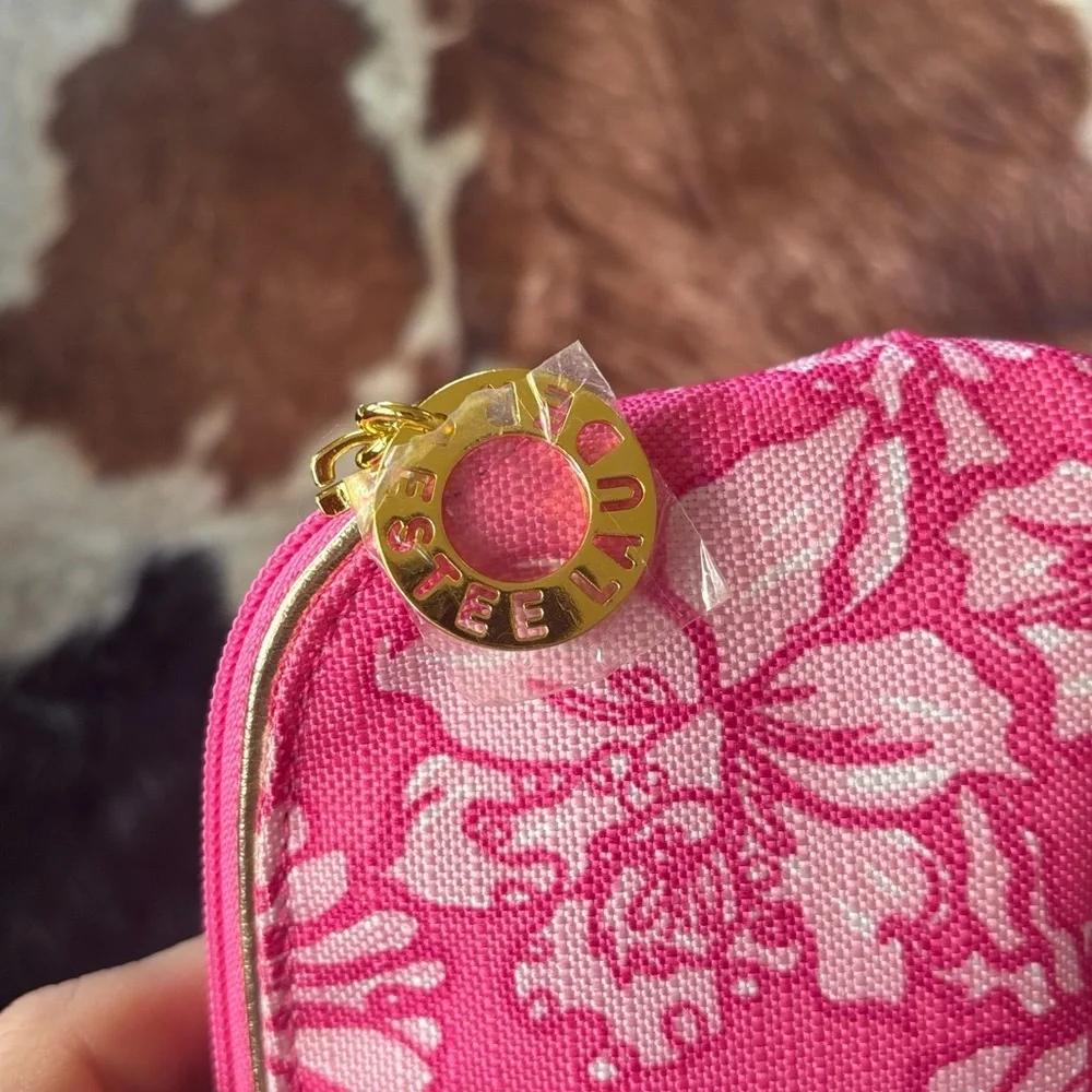 Brand New Estee Lauder x Lilly Pulitzer Cosmetic Bag Bronzers PUR Barbie Brush
